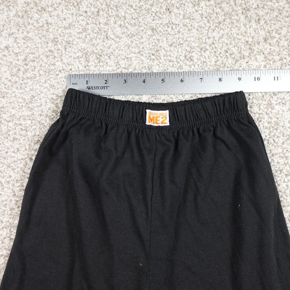 Despicable Me 2 Boys Black Pajama Shorts Size 10/12 Elastic Waist Sleepwear